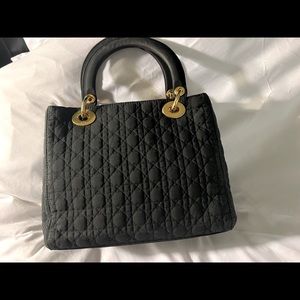 Lady Dior Black Nylon Cannage